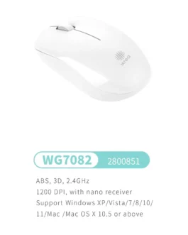 Ratón Inalámbrico WG7082 2.4GHz 1200DPI con Nano Receptor