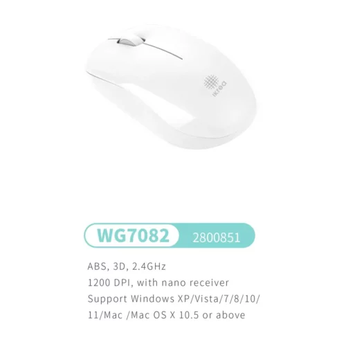 Ratón Inalámbrico WG7082 2.4GHz 1200DPI con Nano Receptor