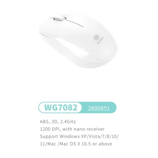 Ratón Inalámbrico WG7082 2.4GHz 1200DPI con Nano Receptor