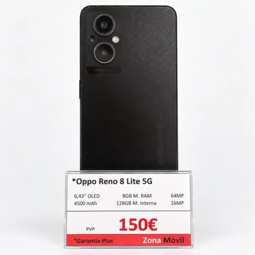 Oppo Reno 8 Lite 5G 8 GB + 128 GB Negro