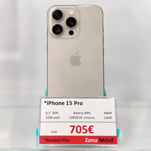 iPhone 15 Pro 128 GB Titanio Natural