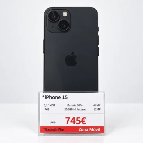 iPhone 15 Negro 256 GB