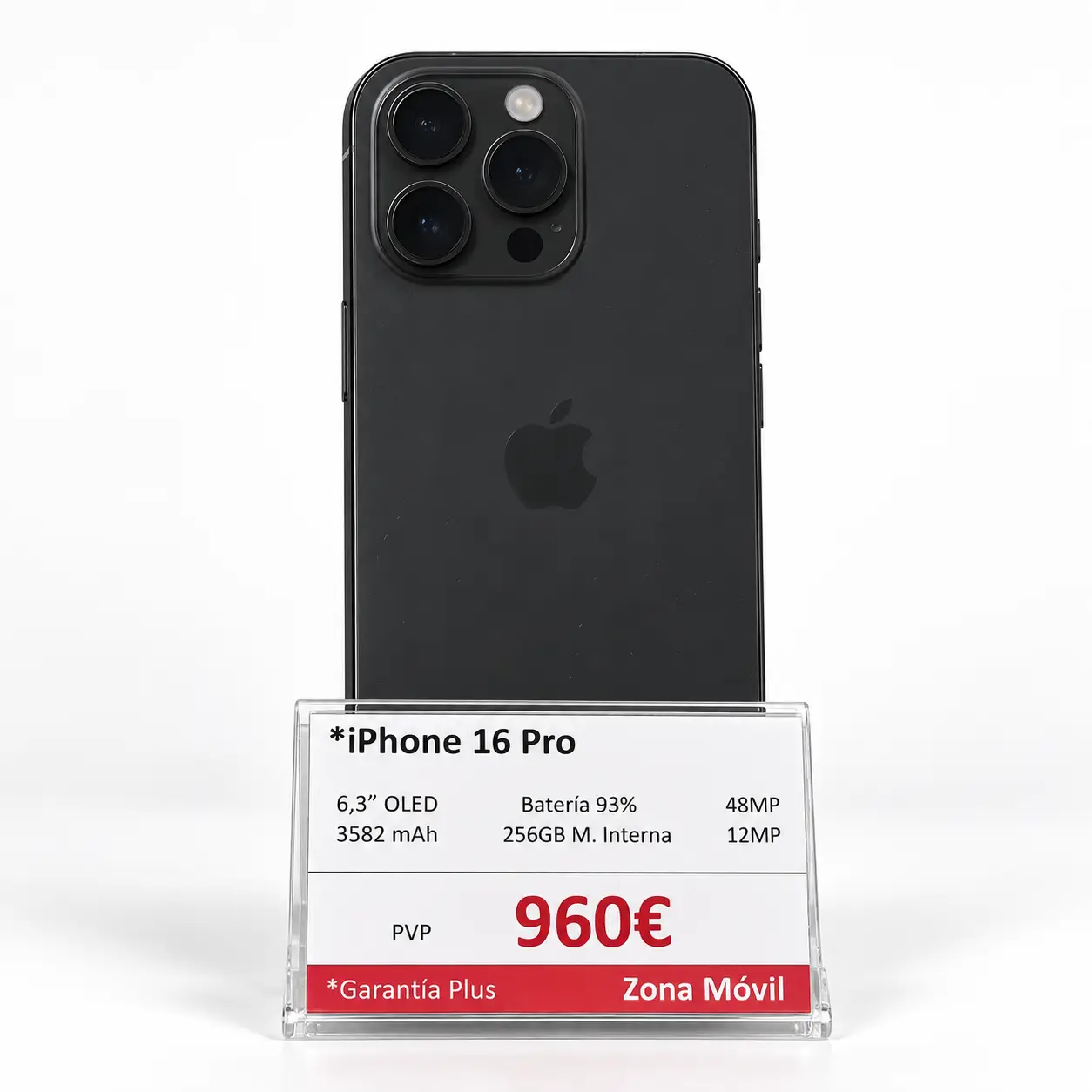 iPhone 16 Pro Titanio Negro 256 GB